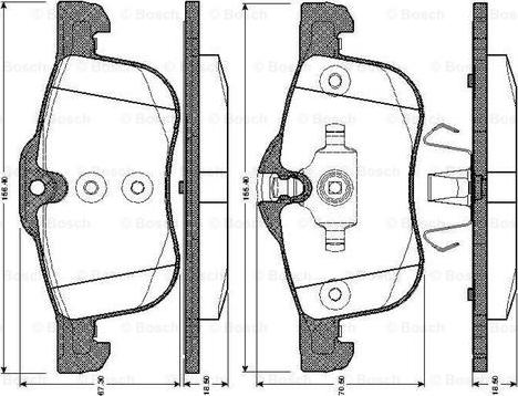 BOSCH 0 986 TB2 355 - Bromsbeläggssats, skivbroms xdelar.se