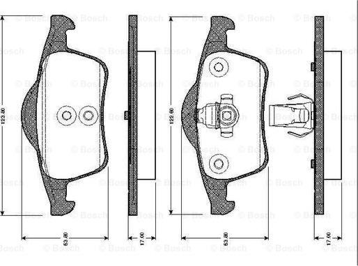 BOSCH 0 986 TB2 352 - Bromsbeläggssats, skivbroms xdelar.se