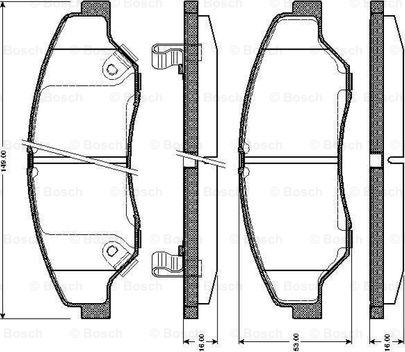 BOSCH 0 986 TB2 366 - Bromsbeläggssats, skivbroms xdelar.se