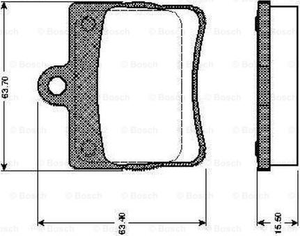 BOSCH 0 986 TB2 309 - Bromsbeläggssats, skivbroms xdelar.se