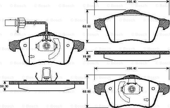 BOSCH 0 986 TB2 304 - Bromsbeläggssats, skivbroms xdelar.se