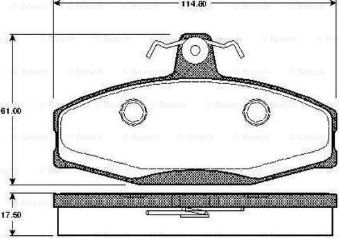 BOSCH 0 986 TB2 305 - Bromsbeläggssats, skivbroms xdelar.se