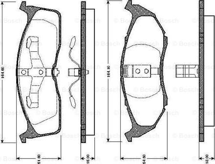 BOSCH 0 986 TB2 302 - Bromsbeläggssats, skivbroms xdelar.se