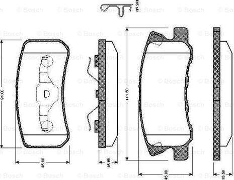 BOSCH 0 986 TB2 385 - Bromsbeläggssats, skivbroms xdelar.se