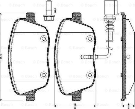 BOSCH 0 986 TB2 382 - Bromsbeläggssats, skivbroms xdelar.se