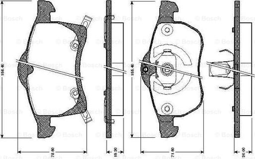 BOSCH 0 986 TB2 335 - Bromsbeläggssats, skivbroms xdelar.se