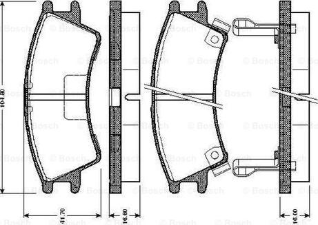 BOSCH 0 986 TB2 331 - Bromsbeläggssats, skivbroms xdelar.se