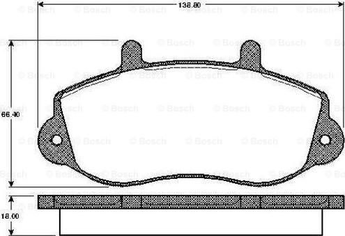 BOSCH 0 986 TB2 333 - Bromsbeläggssats, skivbroms xdelar.se