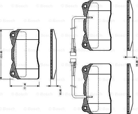 BOSCH 0 986 TB2 329 - Bromsbeläggssats, skivbroms xdelar.se