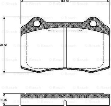 BOSCH 0 986 TB2 244 - Bromsbeläggssats, skivbroms xdelar.se