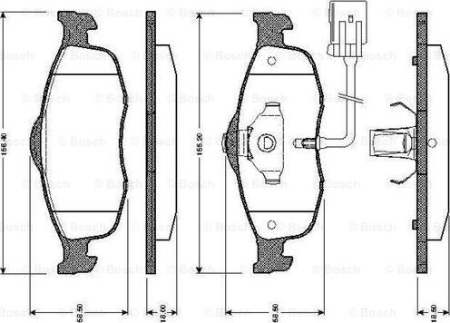 BOSCH 0 986 TB2 241 - Bromsbeläggssats, skivbroms xdelar.se