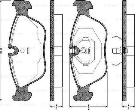 BOSCH 0 986 TB2 248 - Bromsbeläggssats, skivbroms xdelar.se