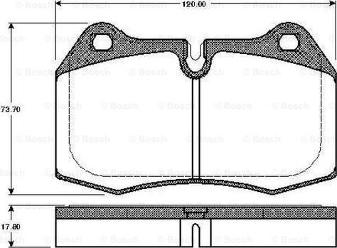 BOSCH 0 986 TB2 247 - Bromsbeläggssats, skivbroms xdelar.se