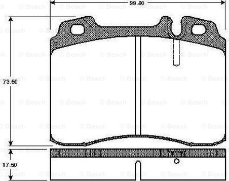 BOSCH 0 986 TB2 203 - Bromsbeläggssats, skivbroms xdelar.se