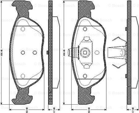 BOSCH 0 986 TB2 281 - Bromsbeläggssats, skivbroms xdelar.se