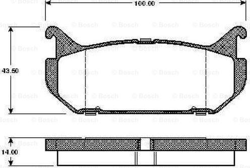 BOSCH 0 986 TB2 230 - Bromsbeläggssats, skivbroms xdelar.se