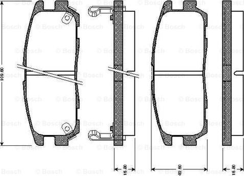 BOSCH 0 986 TB2 237 - Bromsbeläggssats, skivbroms xdelar.se