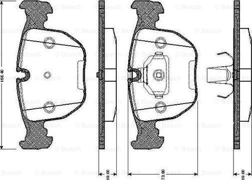 BOSCH 0 986 TB2 743 - Bromsbeläggssats, skivbroms xdelar.se