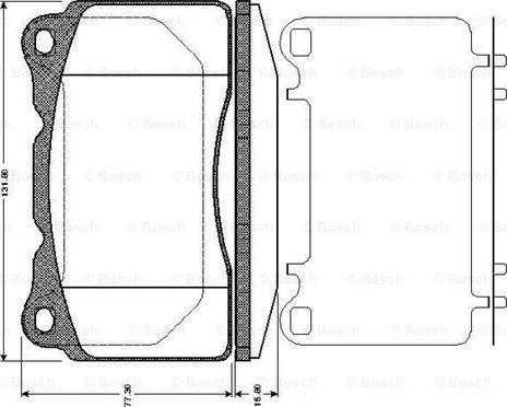 BOSCH 0 986 TB2 770 - Bromsbeläggssats, skivbroms xdelar.se