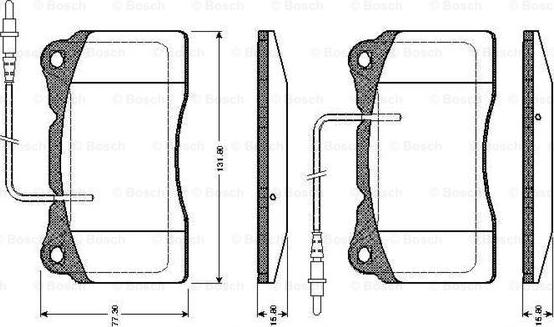 BOSCH 0 986 TB2 771 - Bromsbeläggssats, skivbroms xdelar.se