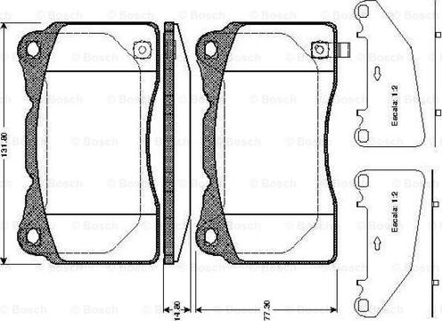 BOSCH 0 986 TB2 773 - Bromsbeläggssats, skivbroms xdelar.se