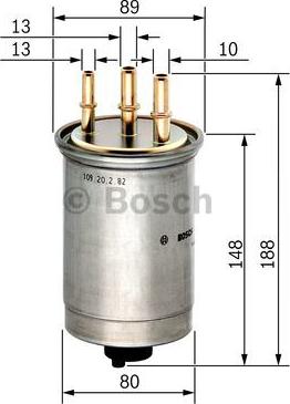 BOSCH 0 450 906 508 - Bränslefilter xdelar.se