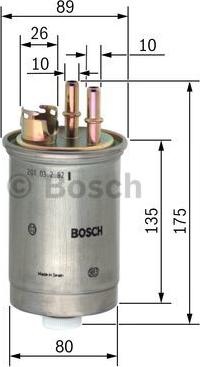 BOSCH 0 450 906 357 - Bränslefilter xdelar.se