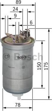 BOSCH 0 450 906 267 - Bränslefilter xdelar.se