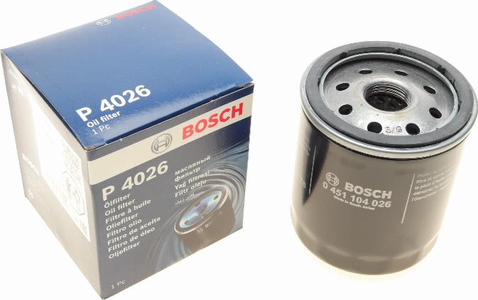 BOSCH 0 451 104 026 - Oljefilter xdelar.se