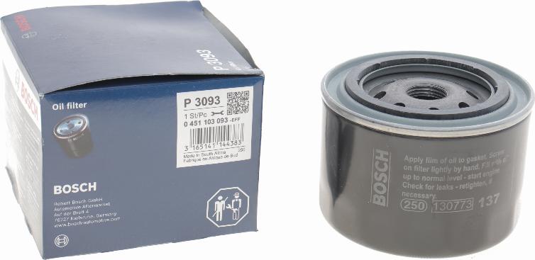 BOSCH 0 451 103 093 - Oljefilter xdelar.se