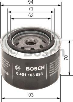 BOSCH 0 451 103 093 - Oljefilter xdelar.se