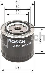 BOSCH 0 451 103 004 - Oljefilter xdelar.se