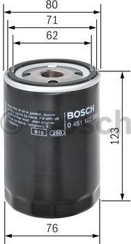 BOSCH 0 451 103 086 - Oljefilter xdelar.se