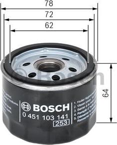 BOSCH 0 451 103 141 - Oljefilter xdelar.se