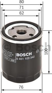 BOSCH 0 451 103 342 - Oljefilter xdelar.se