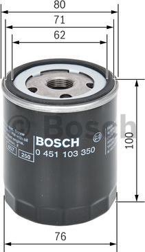 BOSCH 0 451 103 350 - Oljefilter xdelar.se