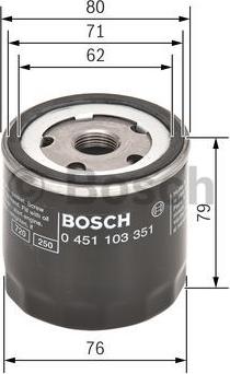 BOSCH 0 451 103 351 - Oljefilter xdelar.se