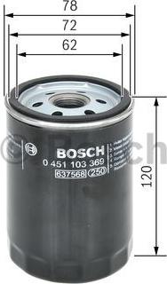 BOSCH 0 451 103 369 - Oljefilter xdelar.se