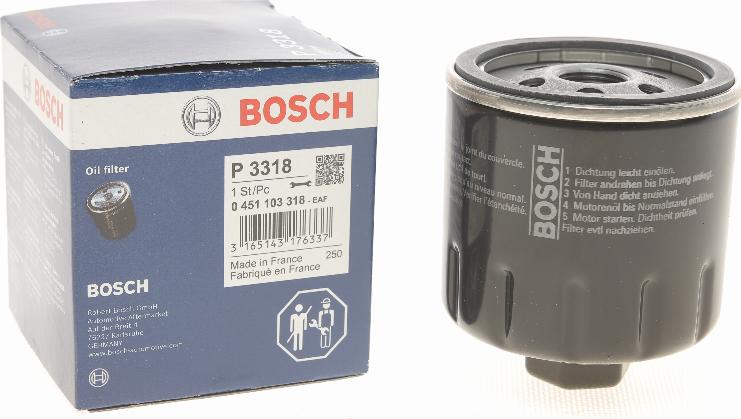 BOSCH 0 451 103 318 - Oljefilter xdelar.se