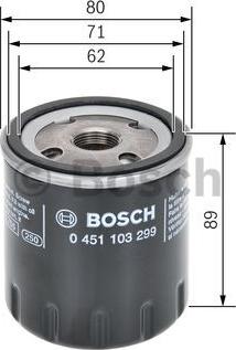 BOSCH 0 451 103 299 - Oljefilter xdelar.se