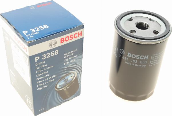 BOSCH 0 451 103 258 - Oljefilter xdelar.se