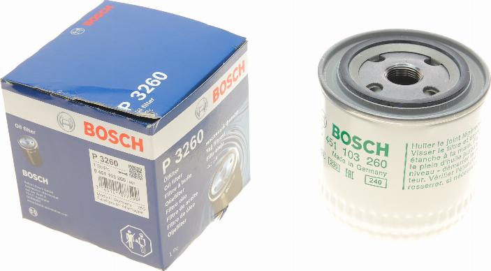 BOSCH 0 451 103 260 - Oljefilter xdelar.se