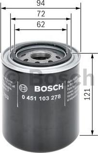 BOSCH 0 451 103 278 - Oljefilter xdelar.se