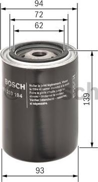 BOSCH 0 451 203 194 - Oljefilter xdelar.se