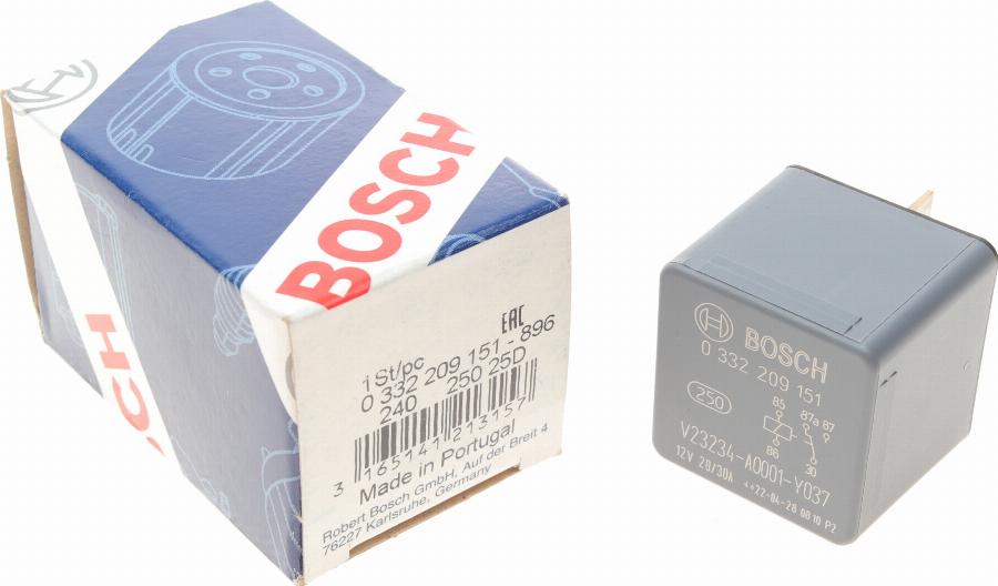 BOSCH 0 332 209 151 - Relä, huvudström xdelar.se