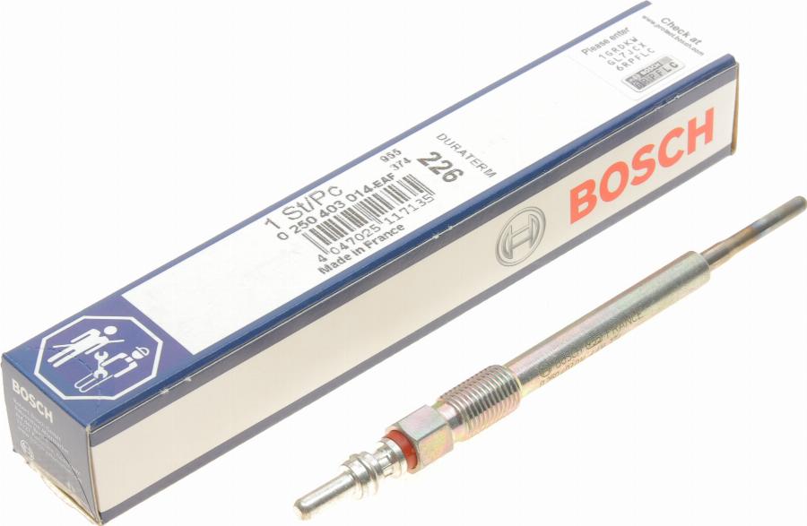 BOSCH 0 250 403 014 - Glödstift xdelar.se