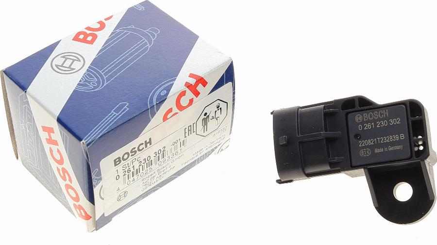 BOSCH 0 261 230 302 - Sensor, laddtryck xdelar.se