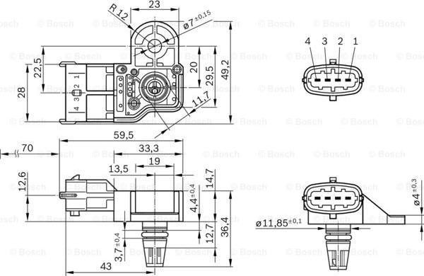 BOSCH 0 261 230 302 - Sensor, laddtryck xdelar.se