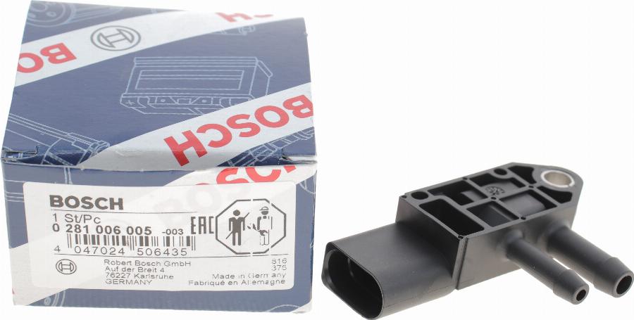 BOSCH 0 281 006 005 - Sensor, avgastryck xdelar.se