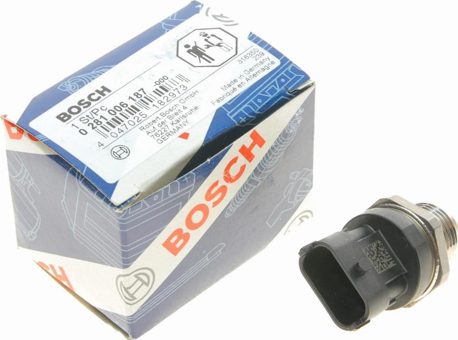 BOSCH 0 281 006 187 - Sensor, bränsletryck xdelar.se